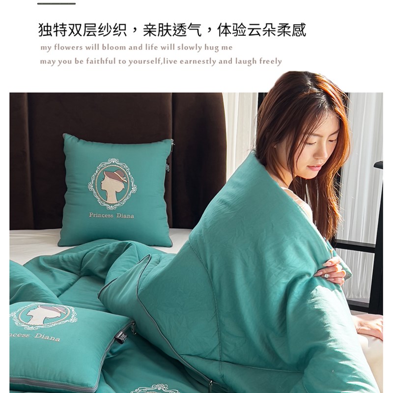 多功能汽车上抱枕被子两用办公室午睡毯枕头二合一车载内靠枕新款