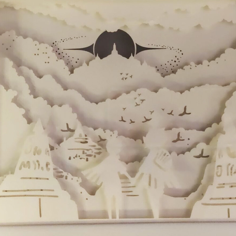 3D充电纸雕灯创意浪漫男女朋友同学生日情人节七夕礼品灯小夜灯