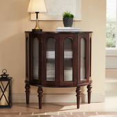 饰柜收纳柜 装 半圆玄关桌新中式 靠墙玄关柜实木玄关台客厅边柜美式