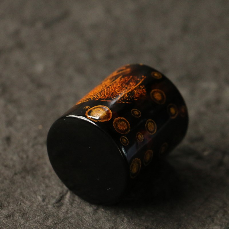 茶道茶具大漆工艺犀皮漆紫砂壶盖置零配件把件收藏送礼把件