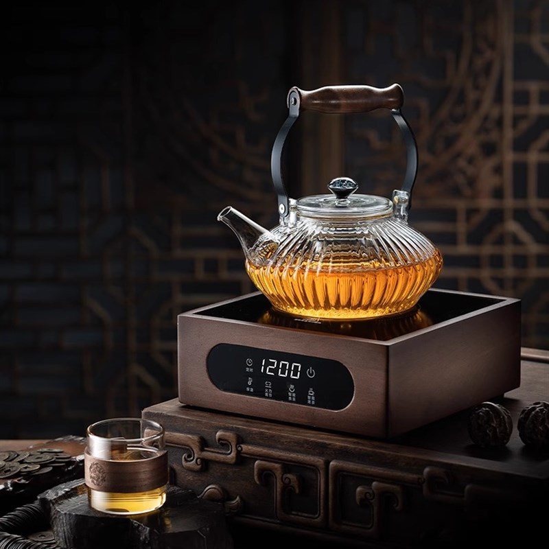 桌面电陶炉煮茶壶套装围炉煮茶器耐高温玻璃泡茶壶家用提梁壶茶具