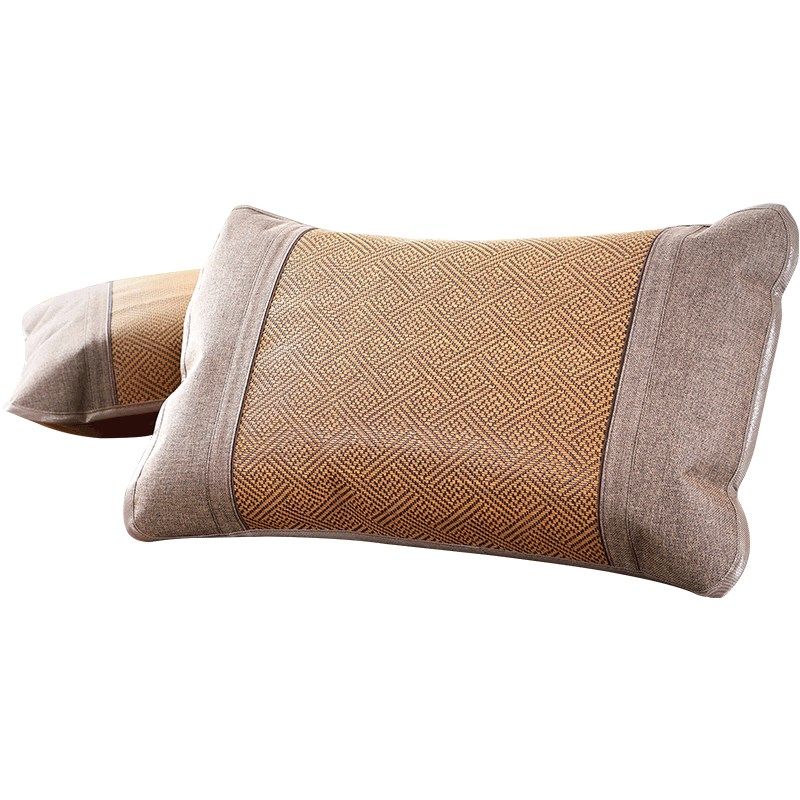 夏季藤枕席老席匠冰雅枕套单人用学生成人天然竹凉枕头套加厚枕皮