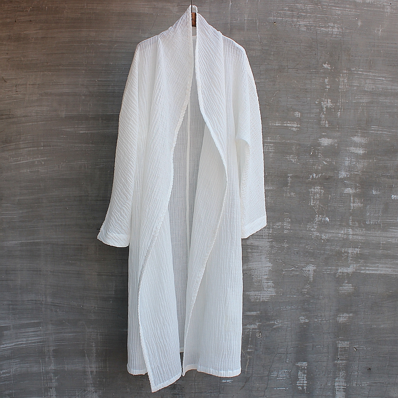 男中国风禅修佛系唐装汉服外披开衫长袍防晒外套风衣宽松飘逸大码