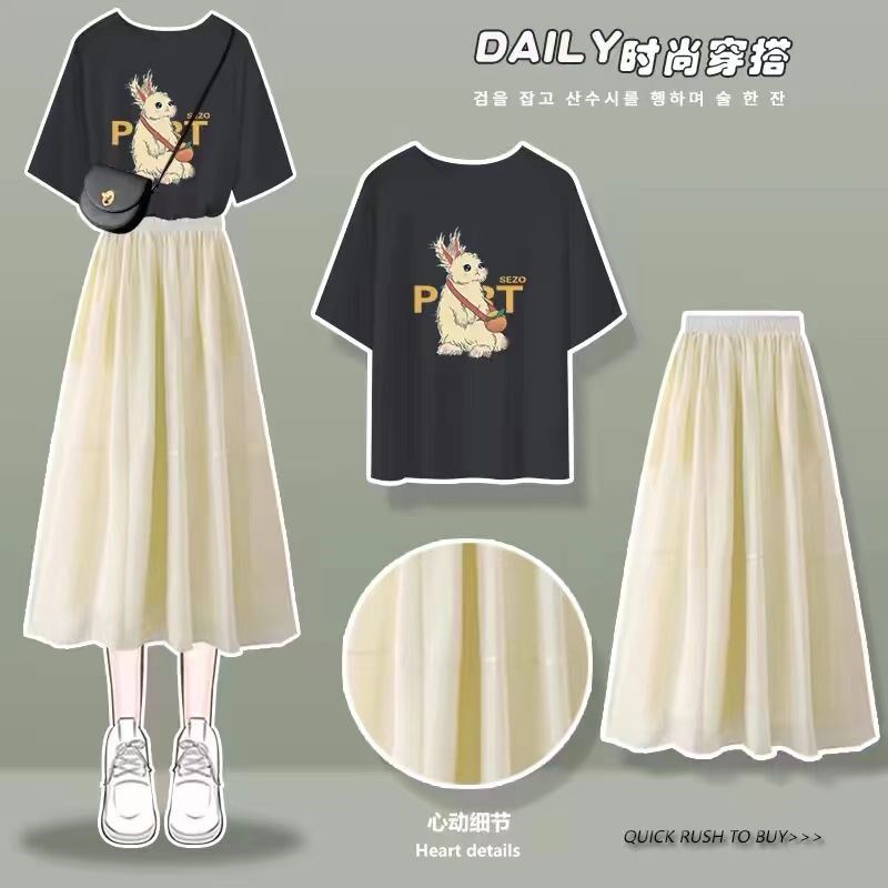 女童国风夏季套装2024新款12岁13中大童15新中式衬衫洋气连衣裙潮