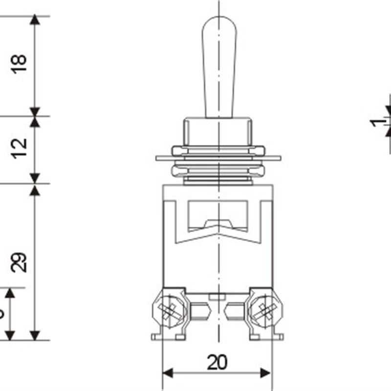 钮子开关 1321 2档6脚 ON-ON 15A 250V 拨动开关 摇臂开关 10只