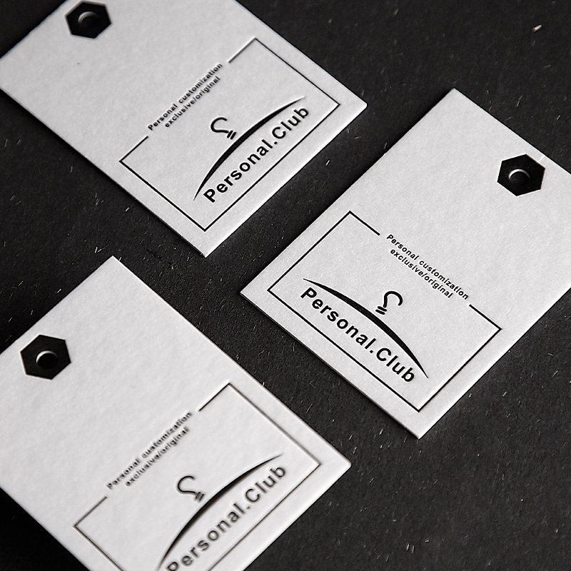 吊牌定制服装衣服棉卡服装店标签价格商标挂牌卡片吊牌定做logo