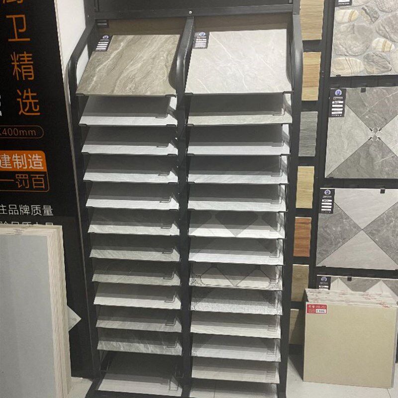 橱柜门板展架瓷砖展示架色板生态板铝扣板石材地砖样品板立式展架