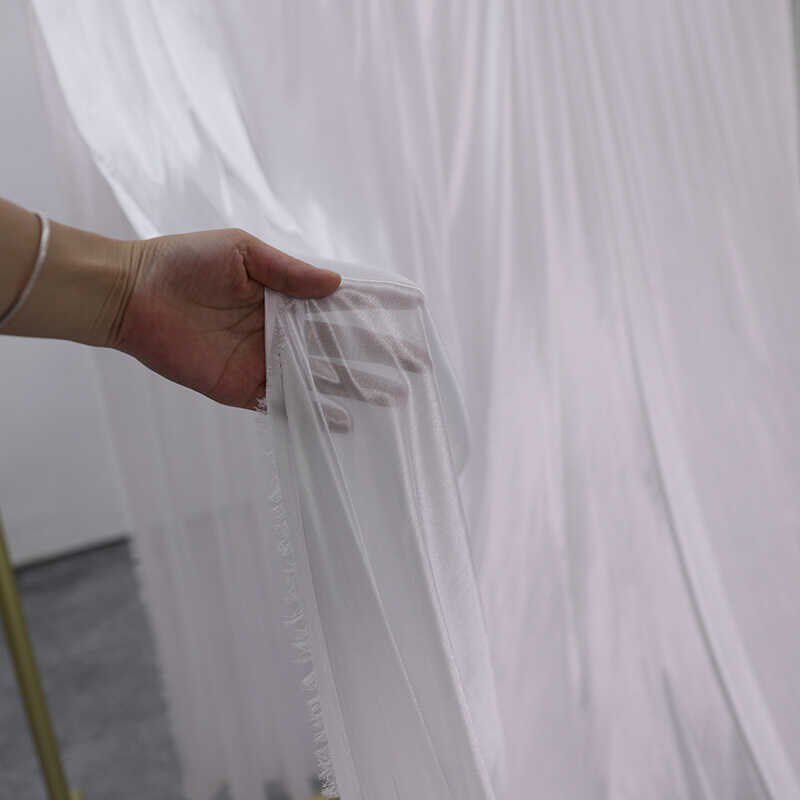 冰绸布白色布料婚庆背景纱幔婚礼堂舞台布置装饰吊顶幕布酒店桌裙