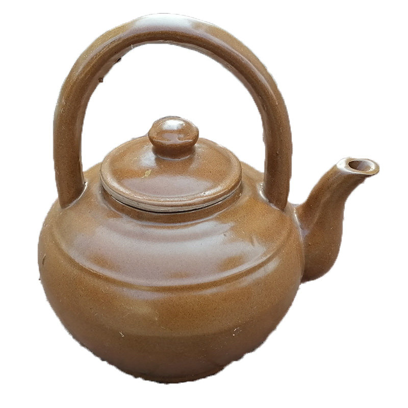 土陶烧水壶开水壶瓦罐水瓶煮茶壶手提茶几餐桌摆放装饰老式凉茶壶