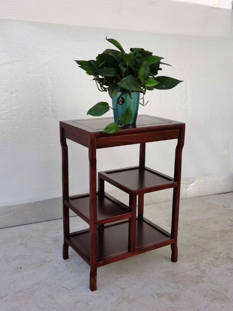 包邮花架实木多层客厅鱼缸架仿古电话桌盆景架中式花几阳台花台架