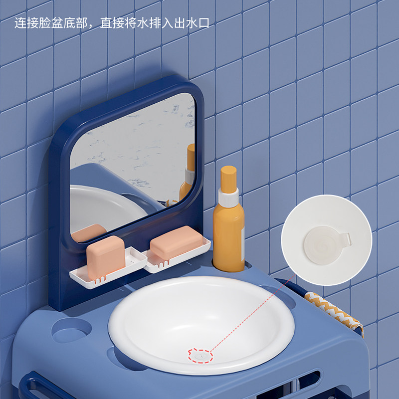 儿童洗漱台婴儿宝宝脸盆可增高家用架小孩刷牙洗脸盆塑料洗手台池