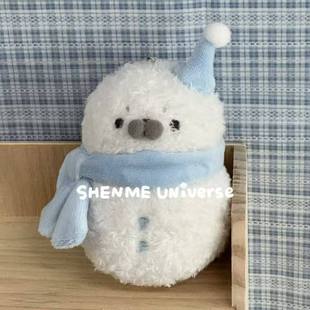 可爱毛绒玩偶海豹小雪人玩偶毛绒玩具生日礼物公仔钥匙扣女生挂件
