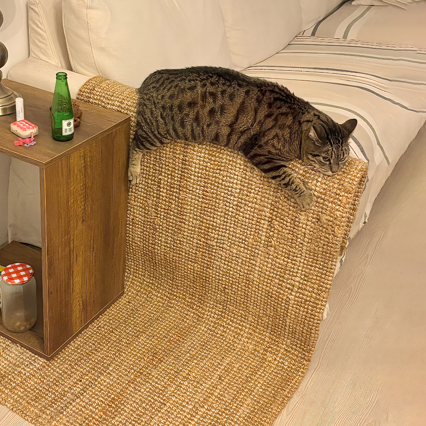 仿剑麻猫抓板耐磨不掉屑多功能沙发保护套猫咪解闷神器创意家用