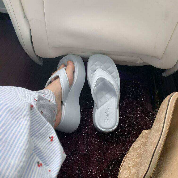 夏季女厚底增高防滑人字拖