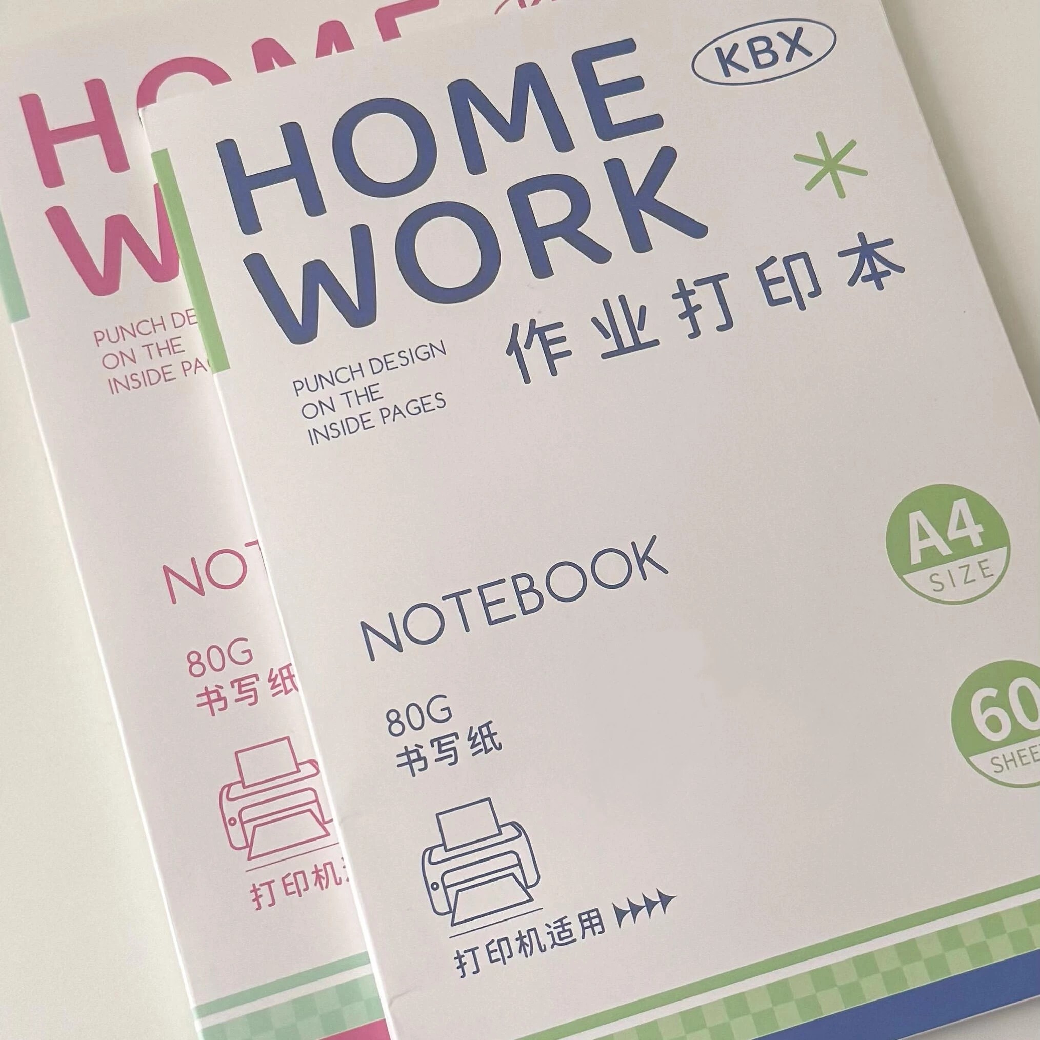 咔巴熊A4活页作业打印本简约ins风学生笔记本草稿本空白内页记事