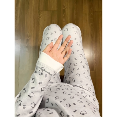 哈喽kt保暖内衣女冬德绒打底家居服秋衣秋裤套装加厚软糯可爱圆领