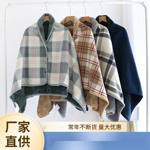 颈肩保暖披肩秋冬护颈加绒加厚