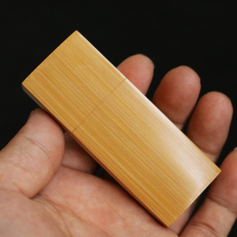 玉竹纯手工精工镜面打磨牙签盒文玩把件把玩竹器竹雕工艺品文玩竹