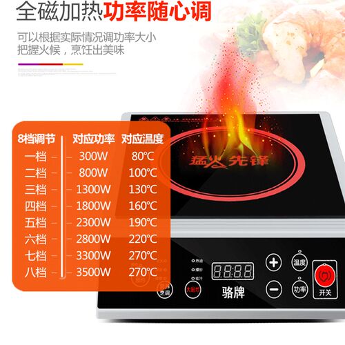 骆派大功率电磁炉3500W商用电磁灶家用爆炒灶食堂饭店平面商业炉