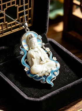 时尚百搭净瓶观音项链吊坠小众
