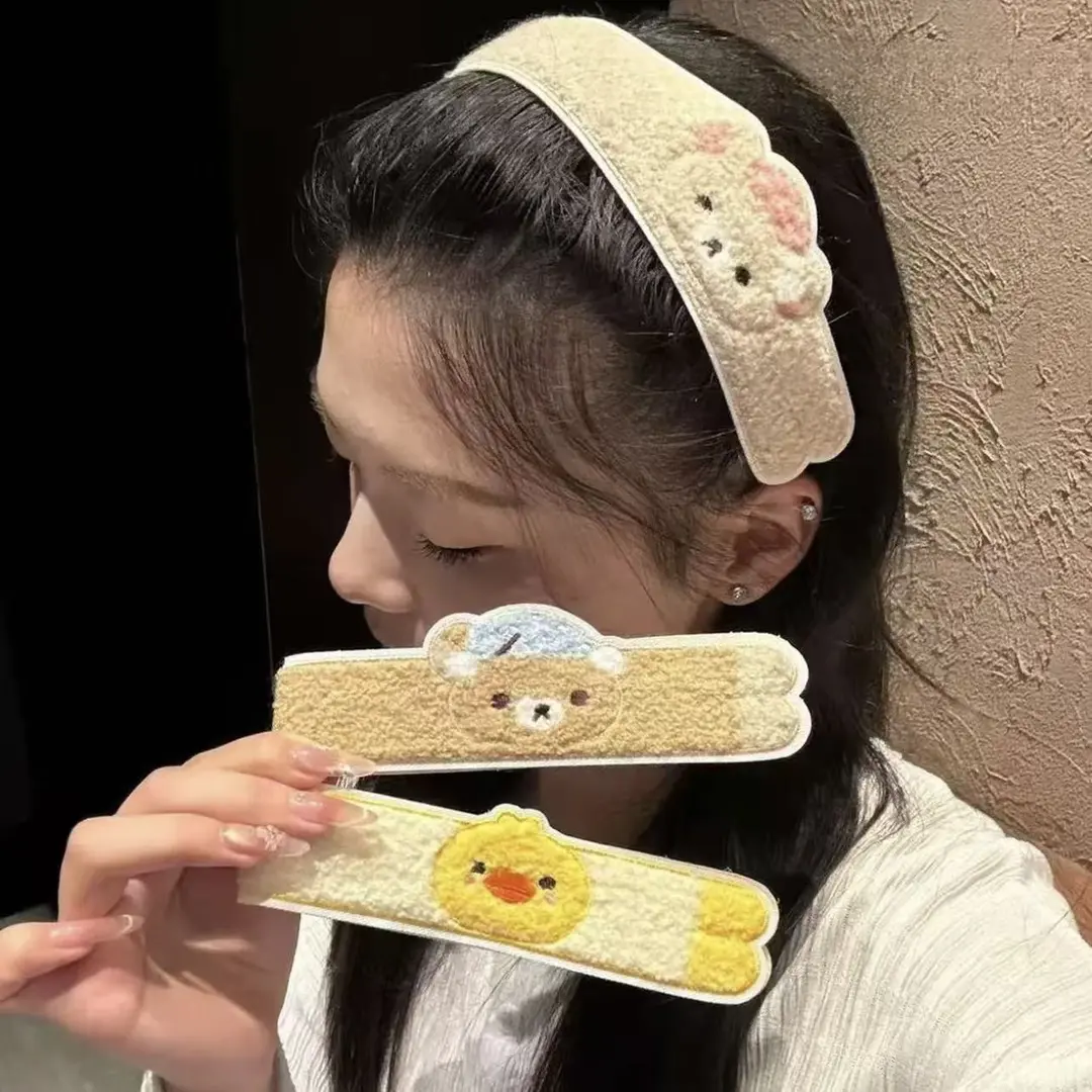 可爱长条轻松熊小鸡碎发贴两用