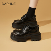 单鞋 达芙妮女鞋 女 新款 复古英伦风小皮鞋 厚底乐福鞋 女2025秋季