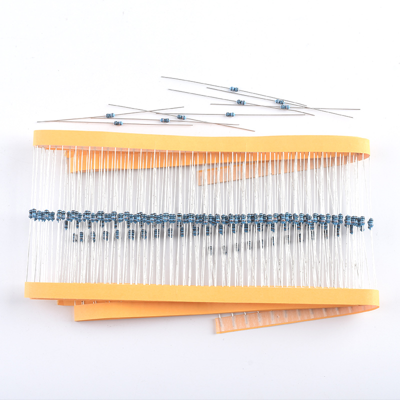 1/6W金属膜电阻器元件1%色环1K2k10K100K47K470 10欧100/120欧姆m