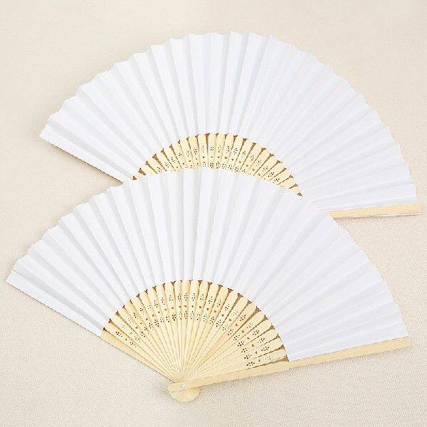 Hand Held Fan Folding Paper Fan Summer Folding Dance