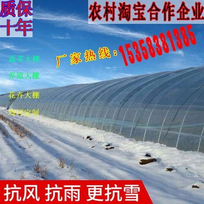 温室大棚骨架钢管养殖种植棚草莓蔬菜棚椭圆管连栋棚配件全套