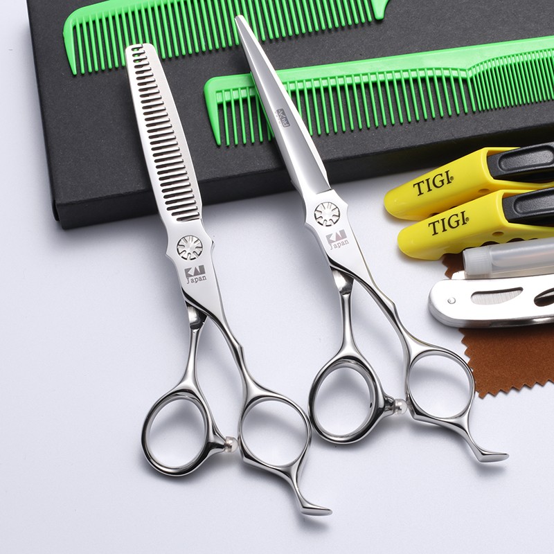 进口新款日本火匠专业美发平剪无痕牙剪10-15%理发师打薄剪刀套装