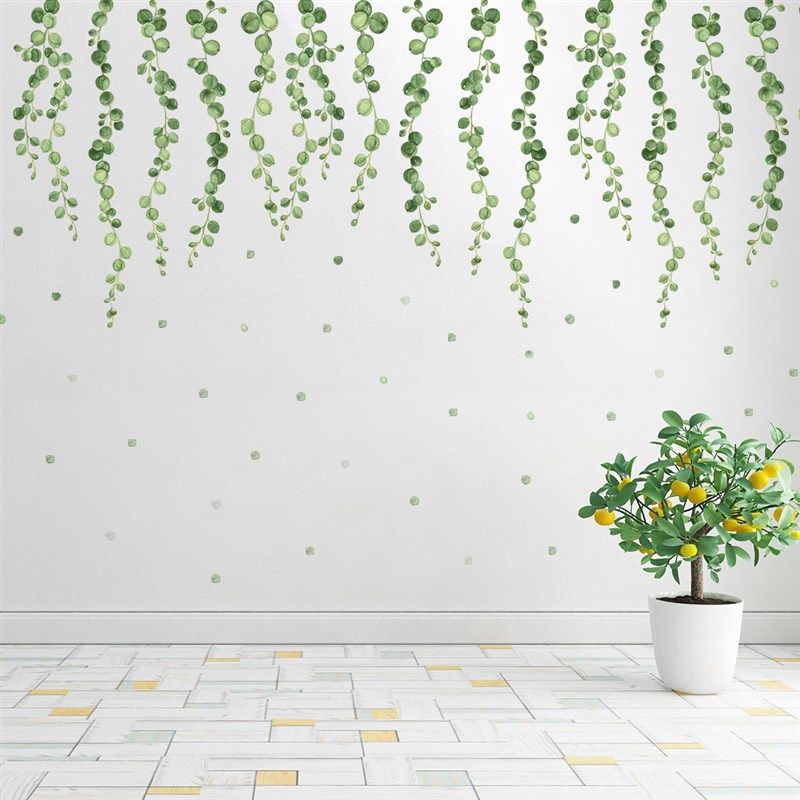wallsticker Watercolor stickers  plant wisteria triple wall