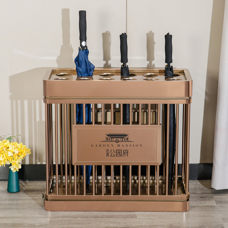 不锈钢雨伞架商场门口雨伞收纳柜酒店大堂放伞箱售楼部高档挂伞架