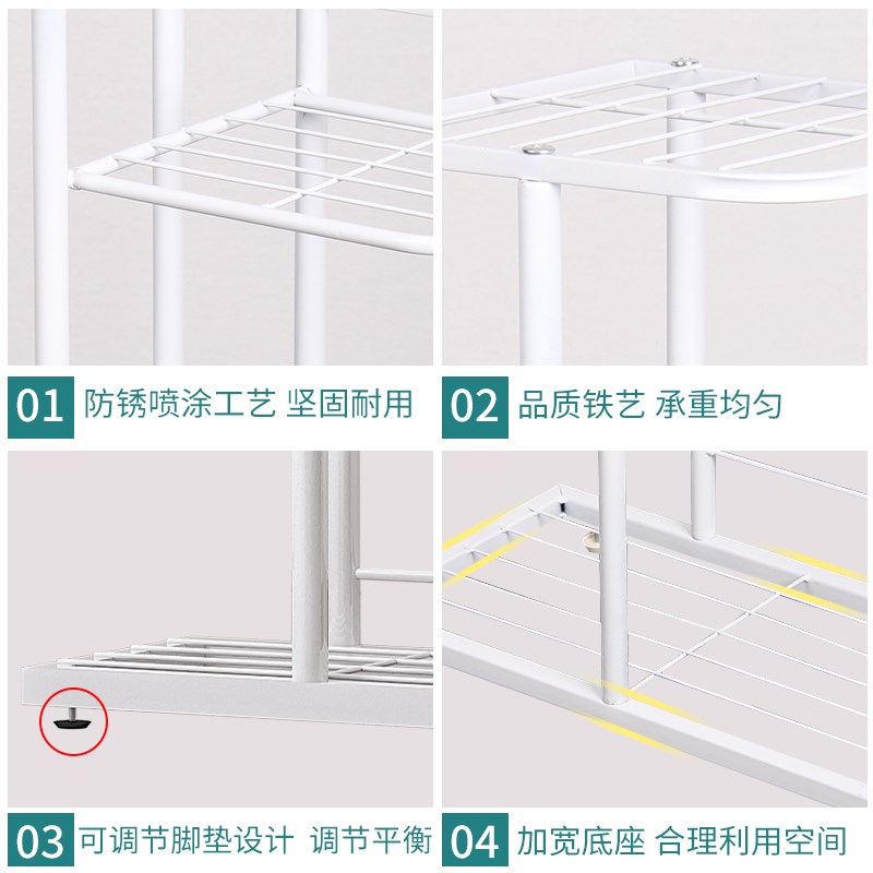 花架子客厅阳台置物架家用多层经济型花盆架铁艺多肉绿萝架落地式