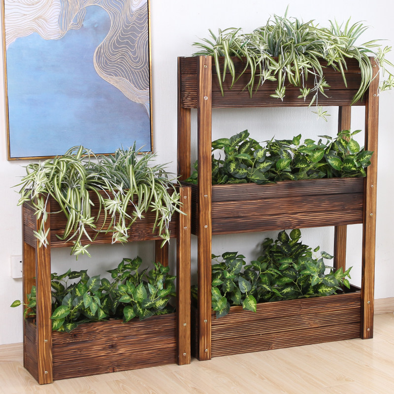 防腐木蔬菜种植箱多层种菜神器家庭阳台户外室外长方形庭院木花箱,鲜花速递/花卉仿真/绿植园艺,花架,淘宝优惠券,粉丝福利购,淘宝优惠卷
