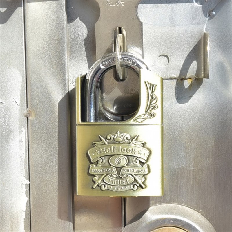 意利原子挂锁宿舍仓库门锁防盗挂锁防撬防锈古铜挂锁防绣防水户外