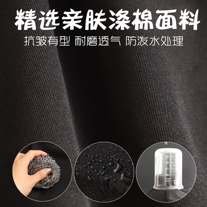 2023新款防泼水透气围裙公主风定制印字围腰短女工作美甲做饭家用