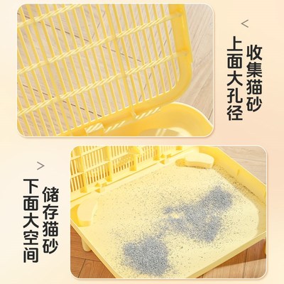猫砂垫猫垫子防带出外溅宠物用品塑料猫厕所猫咪双层控砂垫猫砂盆