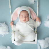 2023儿童摄影服装 影楼婴儿新生儿百天宝宝拍照相辅助道具秋千椅子