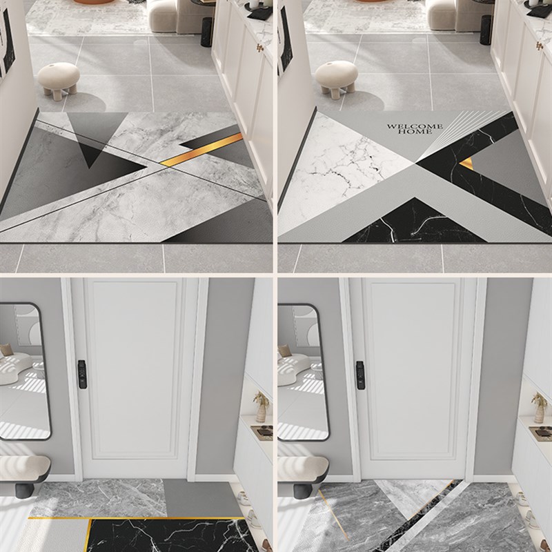 入户门地垫pvc可擦免洗门垫新款高端进门门口脚垫可裁剪皮革地毯