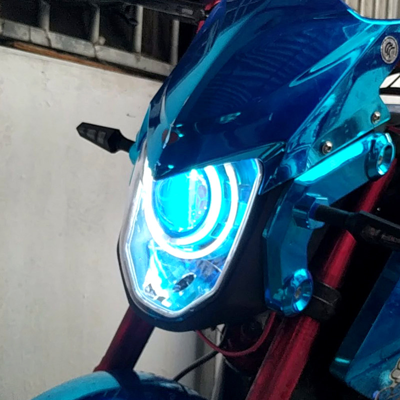 小猴子m3大灯总成激光LED透镜大公仔M5车灯双光天使恶魔APP眼海5