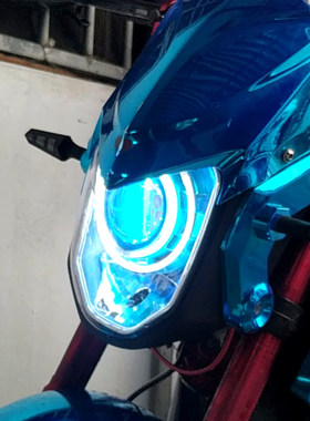 小猴子m3大灯总成激光LED透镜大公仔M5车灯双光天使恶魔APP眼海5