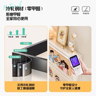 奶油风超薄鞋柜极窄家用门口入户门收纳柜一体靠墙门外走廊免安装