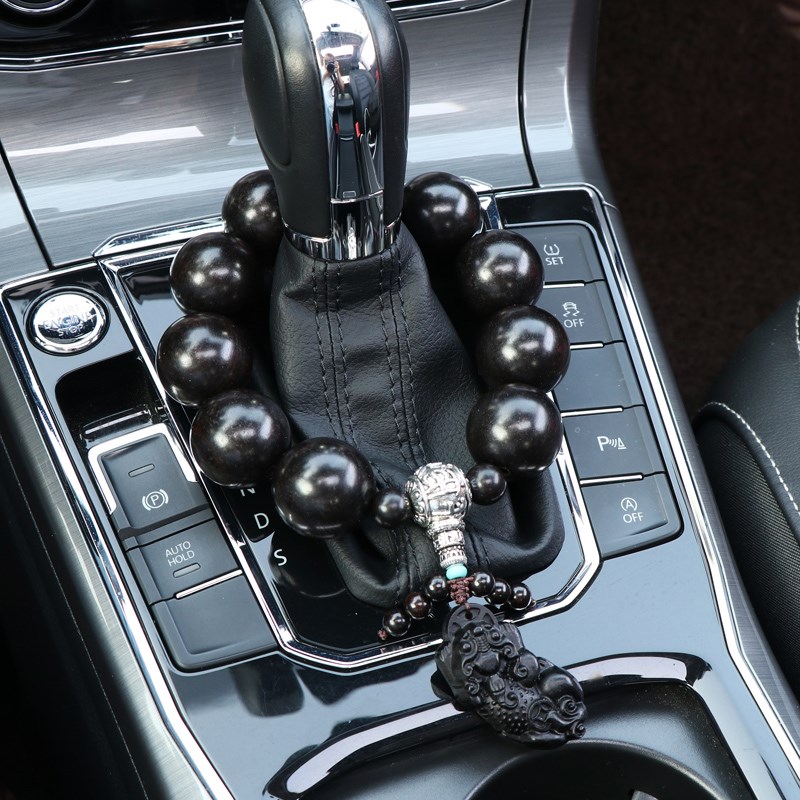 汽车挂挡佛珠档位珠装饰挂件平安黑檀木貔貅自动手动挡档杆饰品
