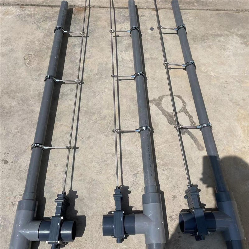 大型鱼池过滤仓拔管仓排污仓自动排污闸阀装置8mm304不锈钢拉杆