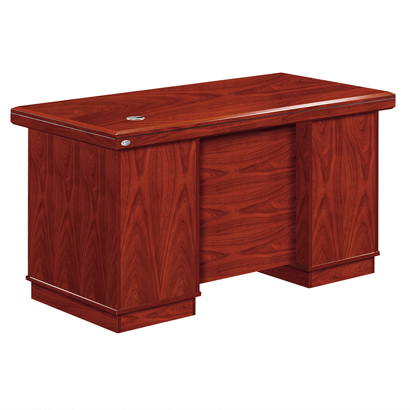 油漆教师台式职员桌电脑桌单人办公桌油漆小型老板班台桌实木皮桌