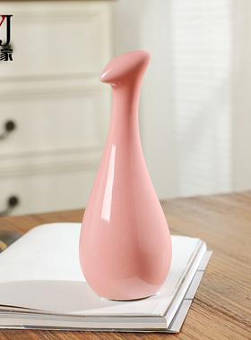 家居饰品陶瓷摆件三口之家鹿客厅电视柜工艺品装饰品摆设结婚礼物