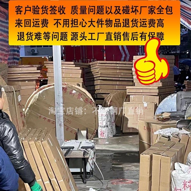 304不锈钢折叠大圆桌转盘吃饭餐桌子圆形家用收纳折叠方桌园桌酒4