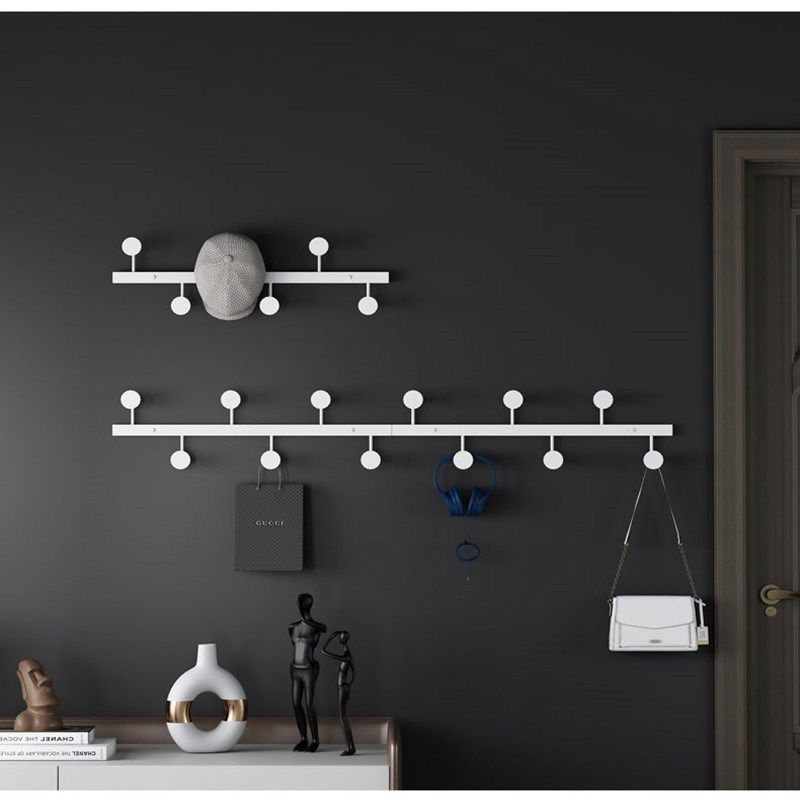 意式轻奢铁艺墙上壁挂入户玄关卧室衣帽架家用门后包架创意挂衣架