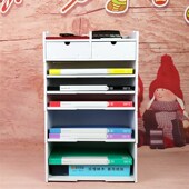 加长加宽A4多层PVC文件架子可叠加桌面办公用品整理置物框资料