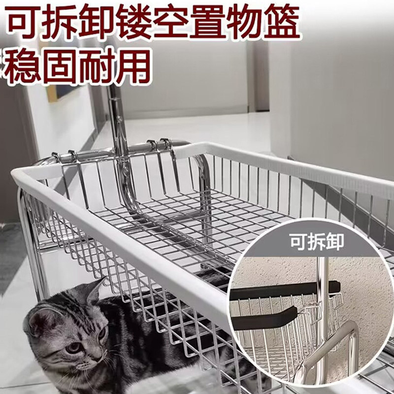 服装展示架可移动网红拍照挂衣架落地置物女装店橱窗摆件推车货架